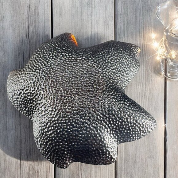 1990s Hallmark Deep Brown Glass Maple Leaf Votive Tea Candle Holder Single VTG - Picture 3 of 15